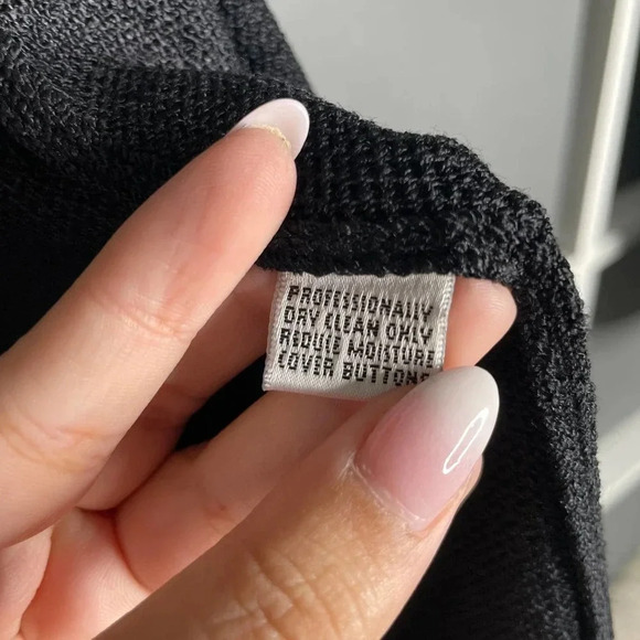 St. John Short Sleeve Knit Cropped Sweater Black Size M - Picture 4 of 4